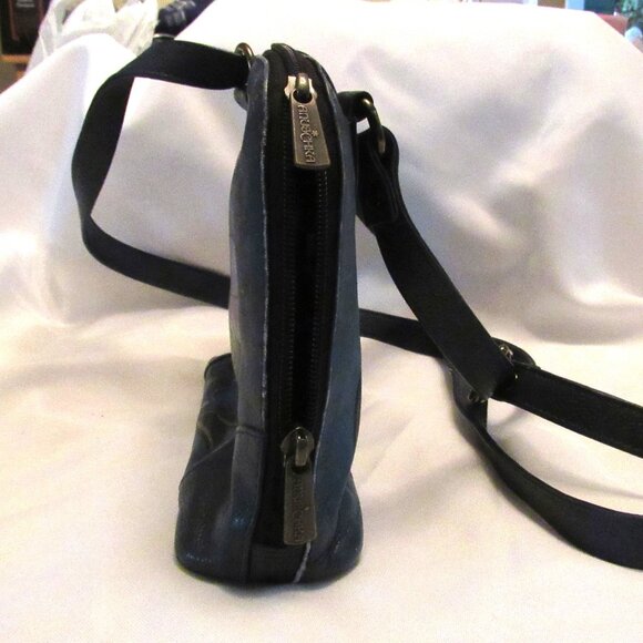 Anuschka Denim Paisley Floral Small Multi Compartment Zip-Around Organizer 8109 - Picture 3 of 7